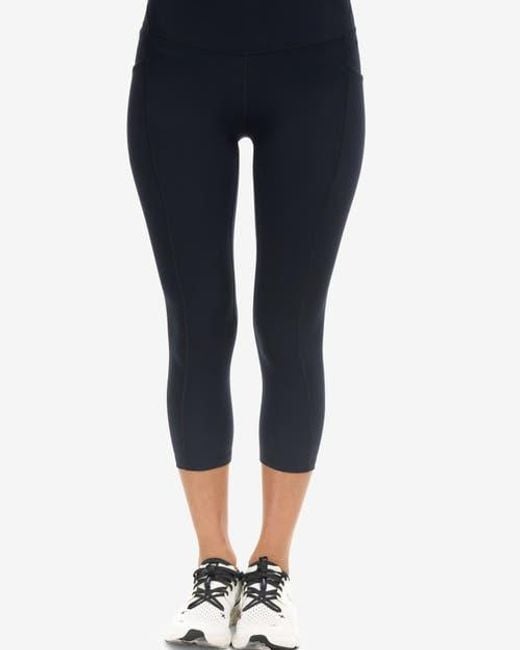 BloqUV Blue Compression Capri Leggings With Sun And Uv Protection