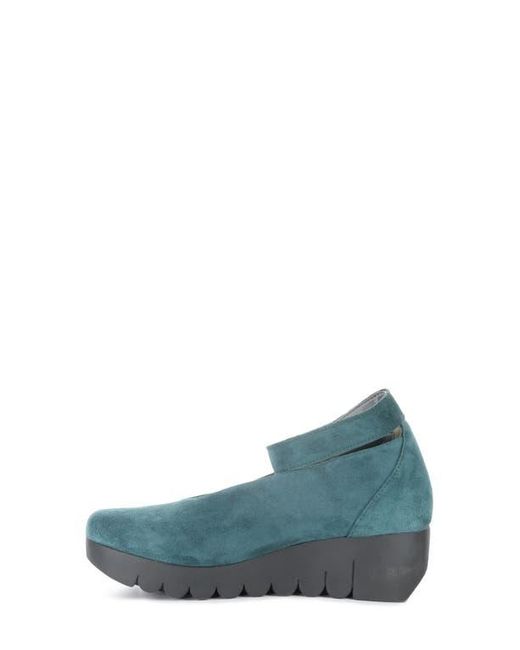 Fly London Blue Vily Ankle Strap Platform Wedge Pump