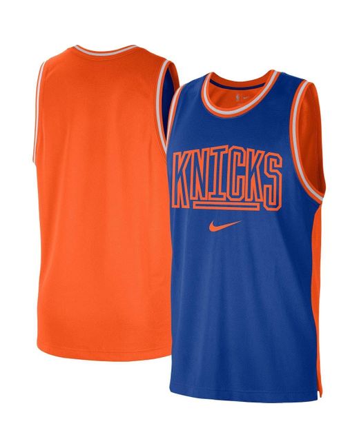 Nike /orange New York Knicks Courtside Versus Force Split Dna