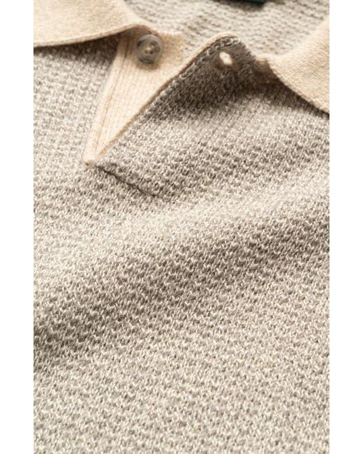 Rodd & Gunn Gray Marlin Cotton & Wool Blend Johnny Collar Sweater for men