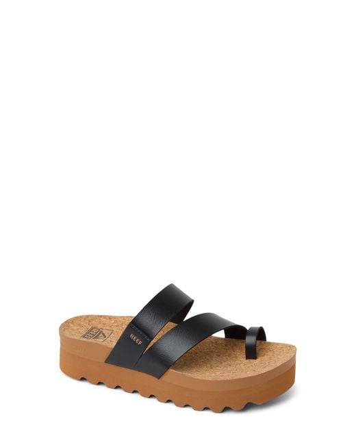Reef Black Vista Laya Platform Sandal