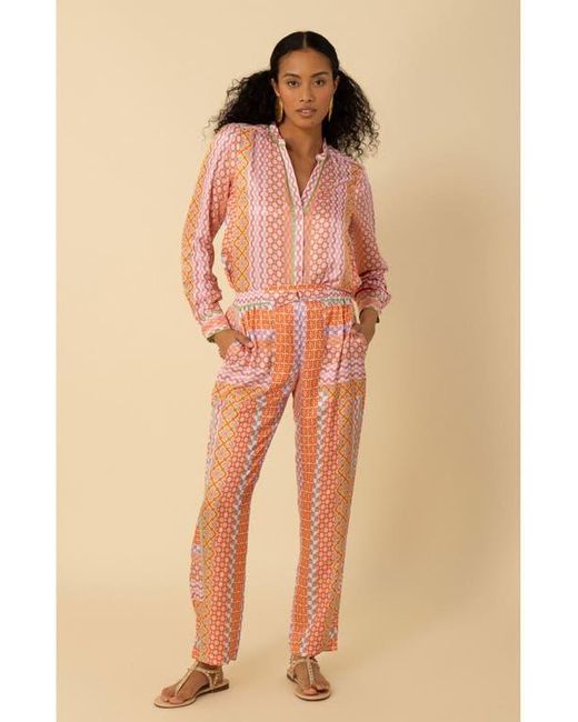 Hale Bob Pink Rhea Charmeuse Pant