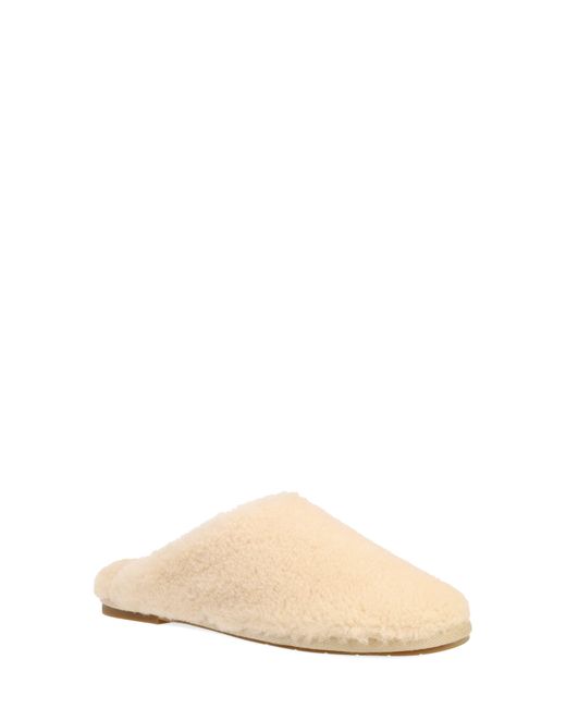 Eileen Fisher shaggy Genuine Shearling Slipper in Natural | Lyst