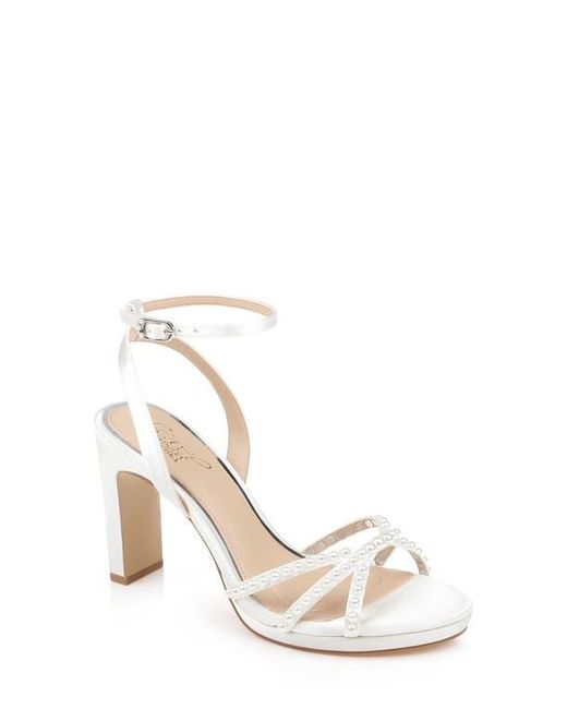 Badgley Mischka White Iona Ankle Strap Sandal