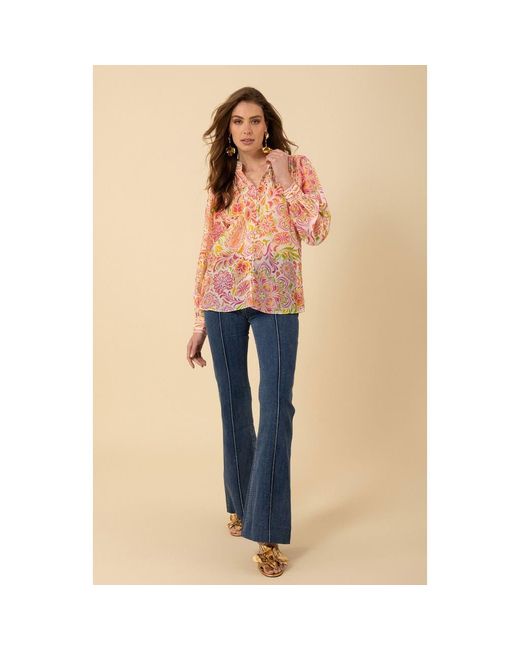 Hale Bob Natural Calliope Voile Top