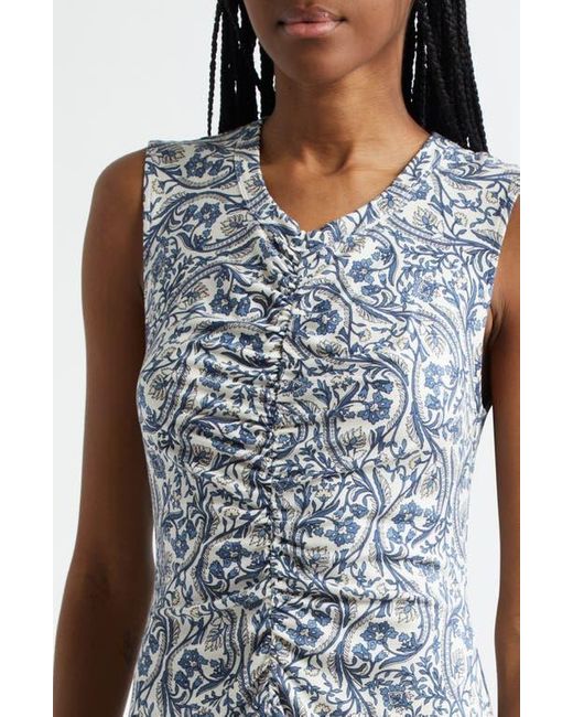 Veronica Beard Blue Gale Floral Paisley Dress
