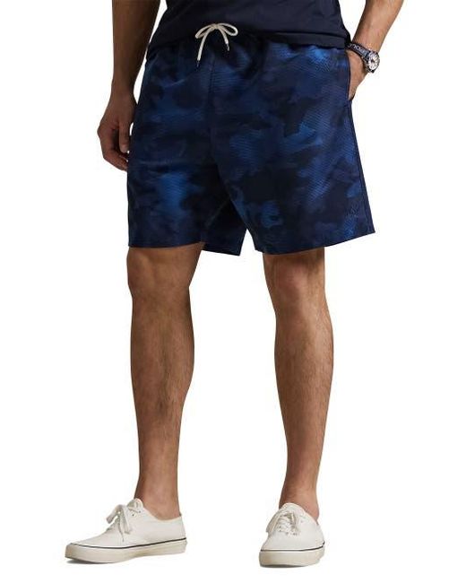 Polo Ralph Lauren Blue Big & Tall Printed Swim Trunks for men