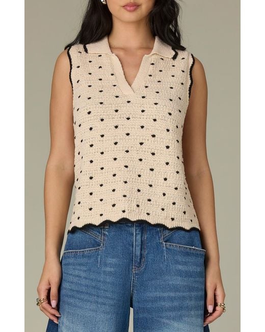 Wit & Wisdom Natural Dot Sweater Tank