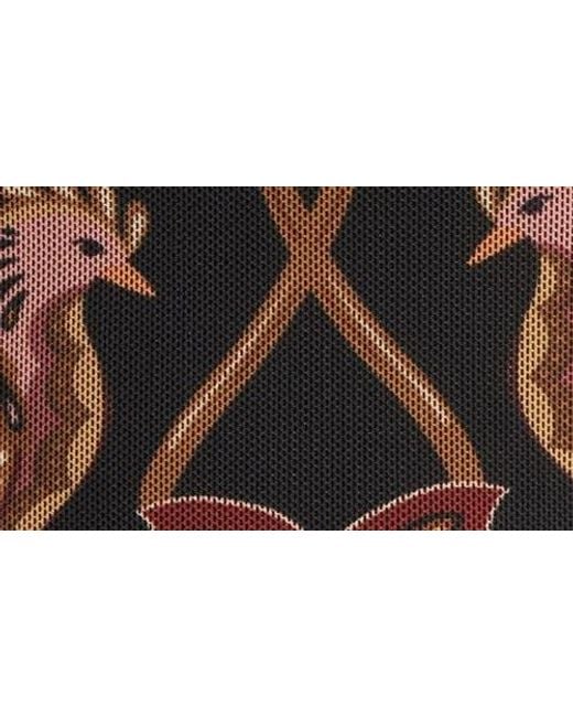 Farm Rio Brown Berry Garden Long Sleeve Ruched Dress