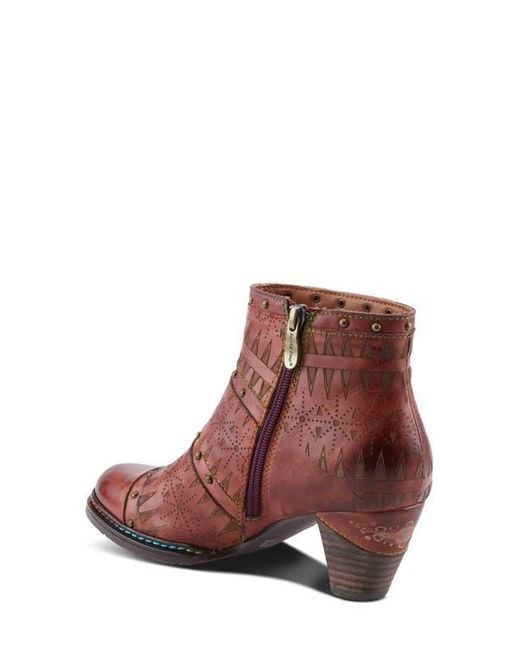 Spring Step Brown Niobe Cap Toe Bootie