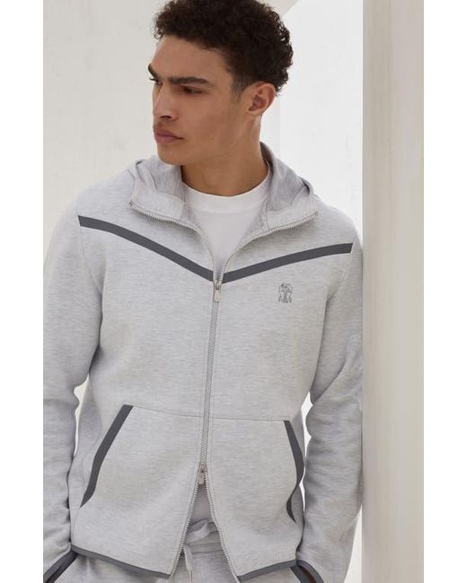 Brunello Cucinelli Gray Double Cloth Sweatshirt for men