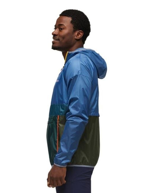 COTOPAXI Blue Teca Half-Zip Windbreaker for men