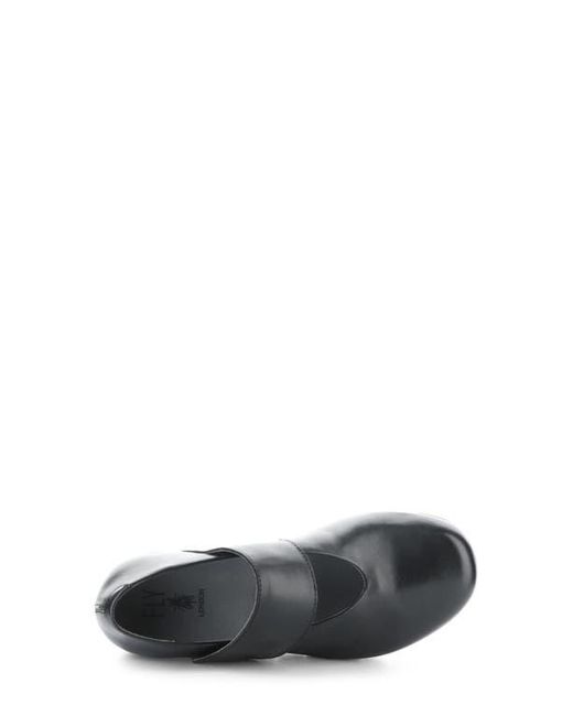 Fly London Black Vari Mary Jane Platform Wedge Pump