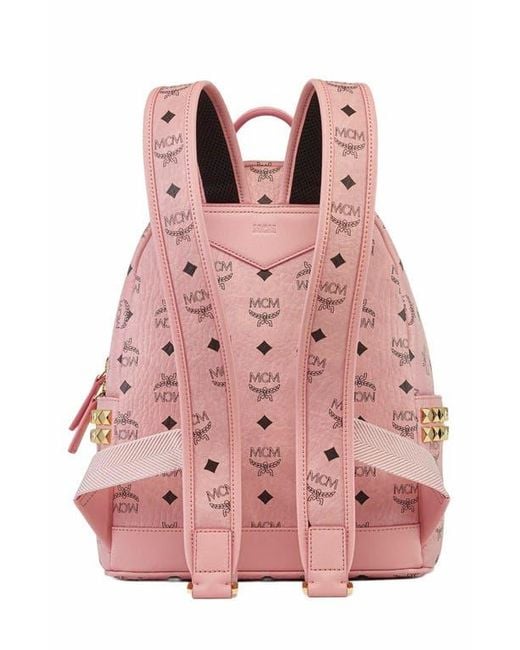MCM Pink Small Stark Side Studs Backpack for men