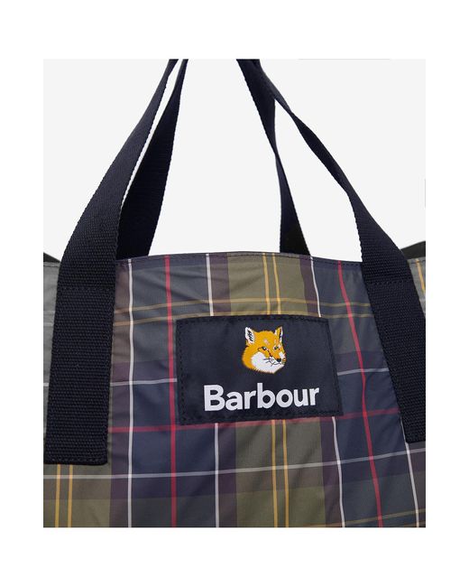Barbour X Maison Kitsuné Reversible Tote Bag in Blue for Men | Lyst
