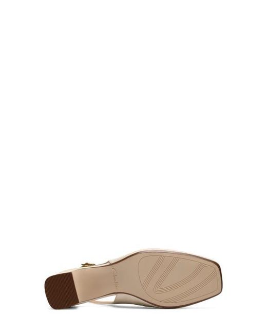 Clarks Natural Fernie Square Toe Slingback Pump