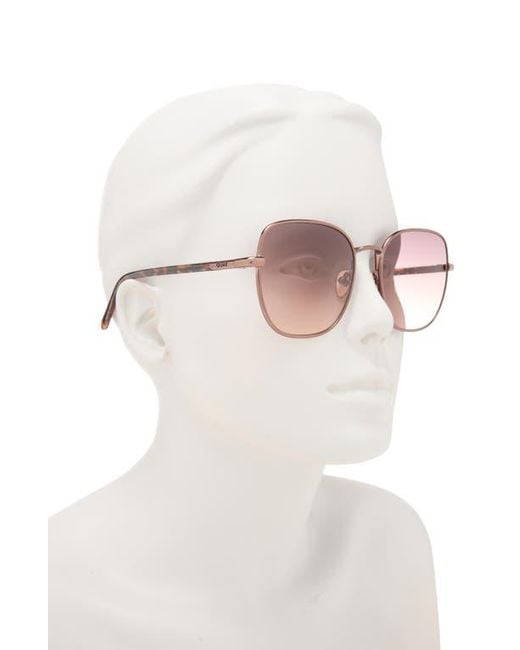 Quay Pink Uptown 58Mm Gradient Round Sunglasses