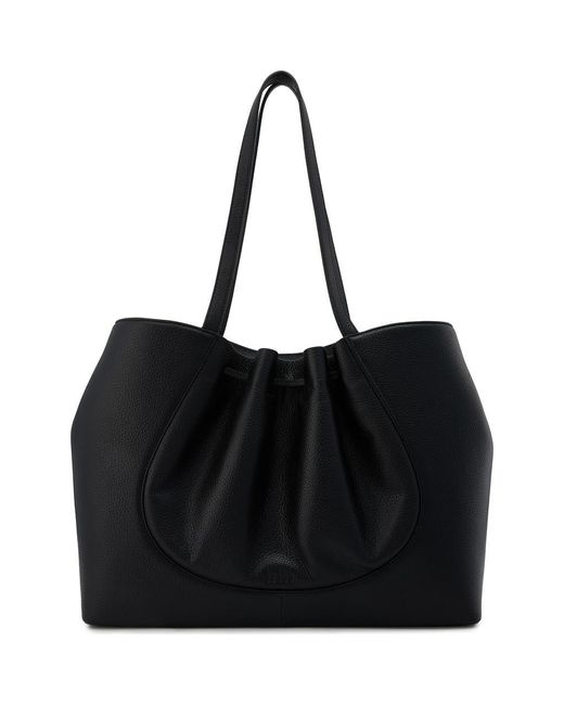 BEHNO Black Large Katrina Pebble Leather Tote