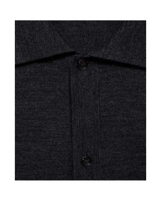 Mango Black Wool Cardigan for men