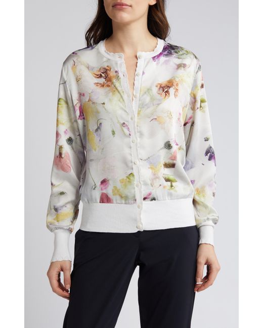 Ted Baker White Haylou Floral Cardigan