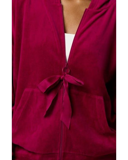 Florence By Mills Red Oversize Velour Hoodie