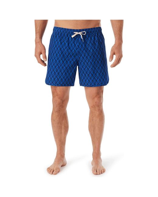 Fair Harbor Blue Anchor Water Repellent Swim Trunks for men