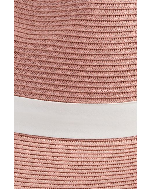 Nordstrom Pink Packable Braided Paper Straw Panama Hat