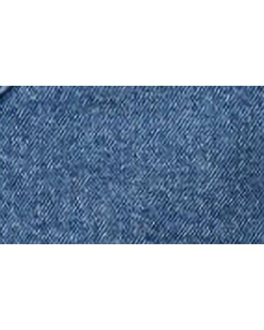 Edikted Blue Heart Pocket Denim Miniskirt