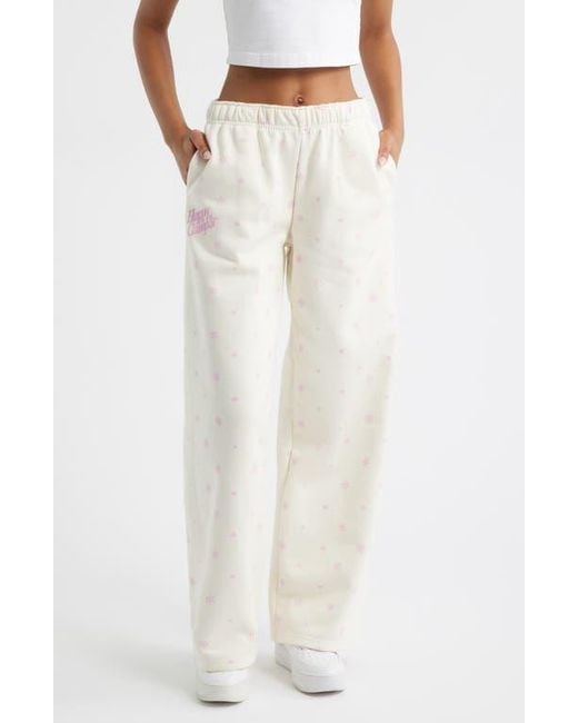 The Happy Camp3r White Flurry Core Sweatpants
