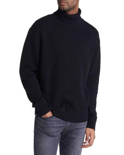 FRAME Blue Turtleneck Cashmere Sweater for men