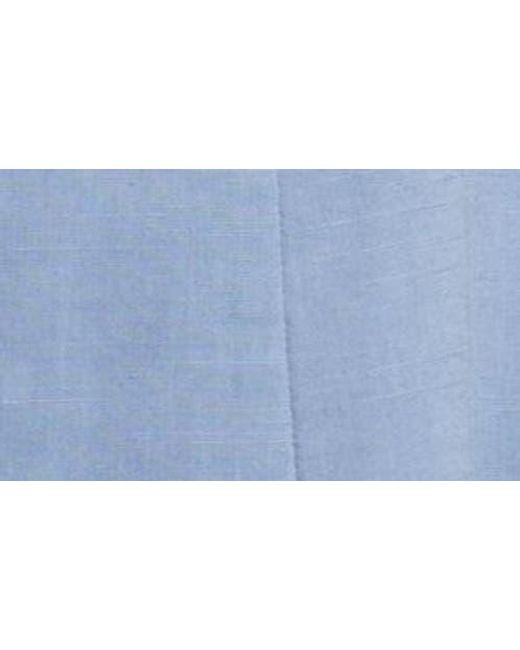 Wayf Blue Cynthia Button-Through Midi Skirt