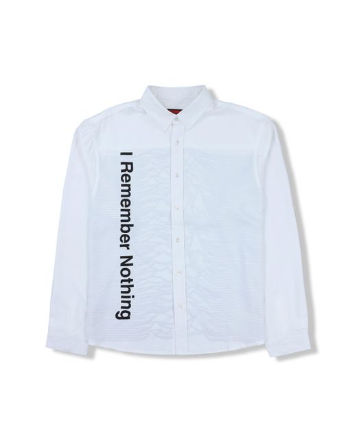Pleasures White Nothing Button-down Shirt for men