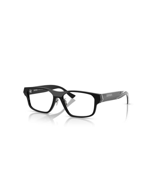 Ferrari Black 54Mm Rectangle Optical Glasses for men