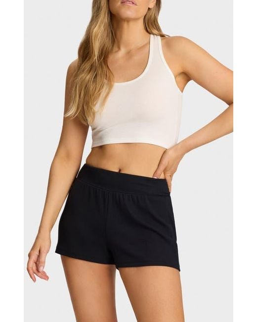 Commando Black Better Than Basic Racerback Crop Rib Tank
