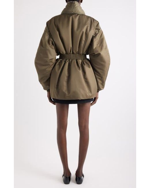 Givenchy Natural Zip Shawl Collar Long Bomber Jacket