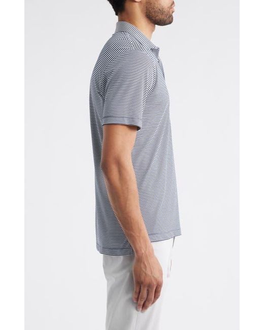 Johnnie-o Blue Dru Stripe Performance Polo for men