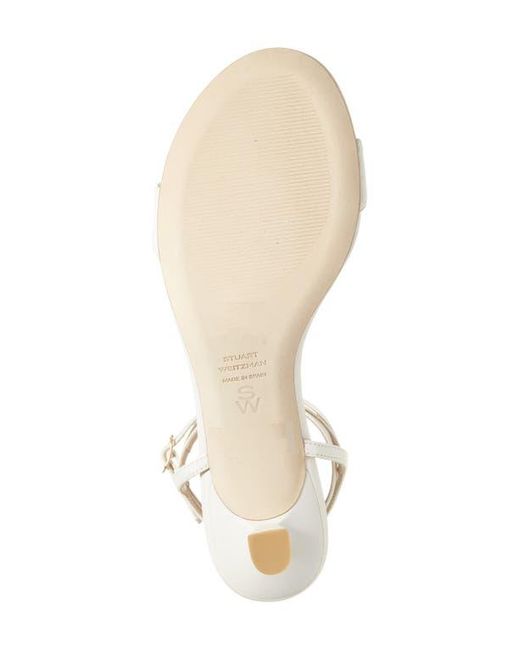 Stuart Weitzman White Nudist Wrap Sandal