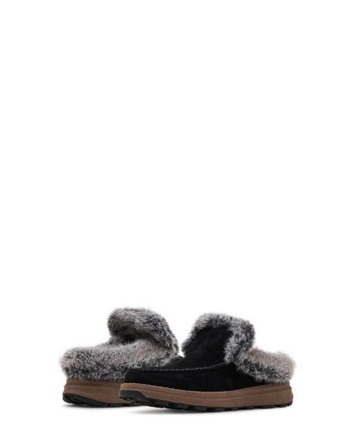 Blondo Black Victor Waterproof Faux Fur Slipper