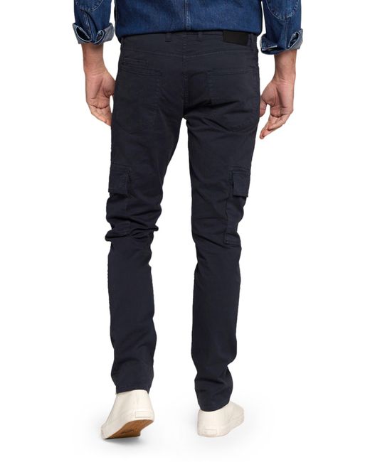 Current/Elliott Blue The Ford Slim Fit Twill Cargo Pants for men