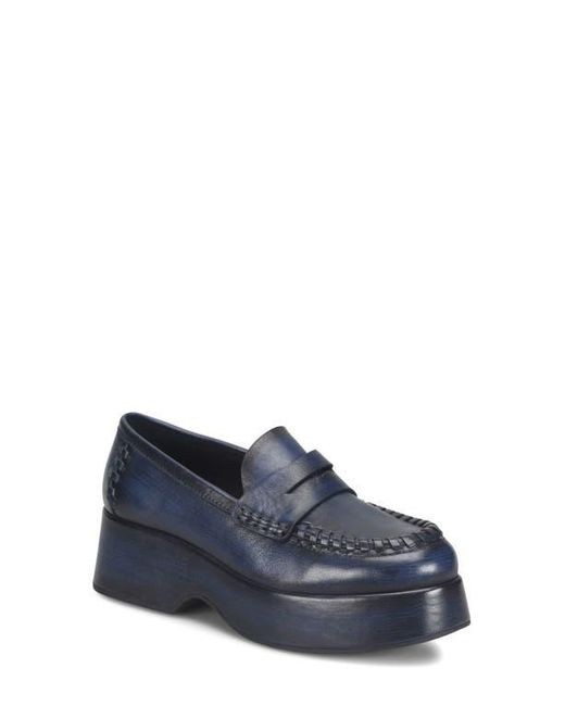 Kork-Ease Blue Pixie Platform Penny Loafer