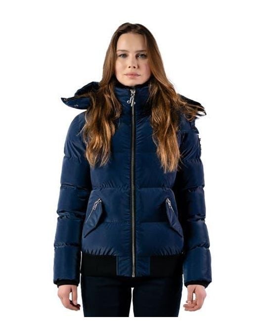 Woodpecker Women's Blue Woody Bomber Quilted Coat