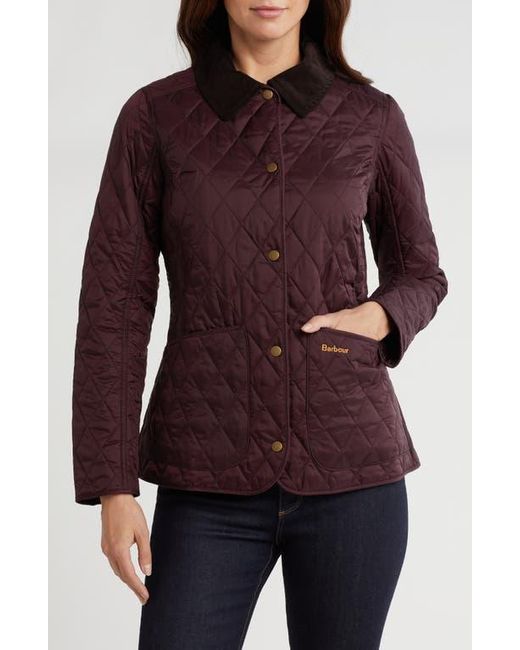 Barbour Red Annadale Diamond Quilted Jacket