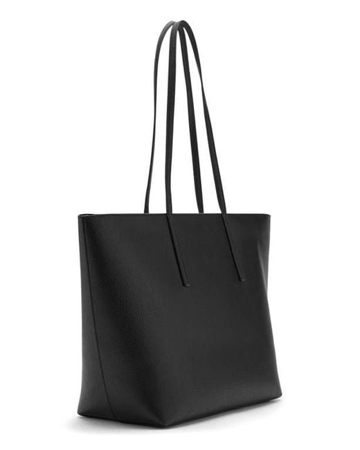 Mango Black Double Handle Shopper Tote
