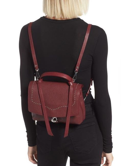 Rebecca Minkoff Purple Medium Stella Convertible Leather Backpack