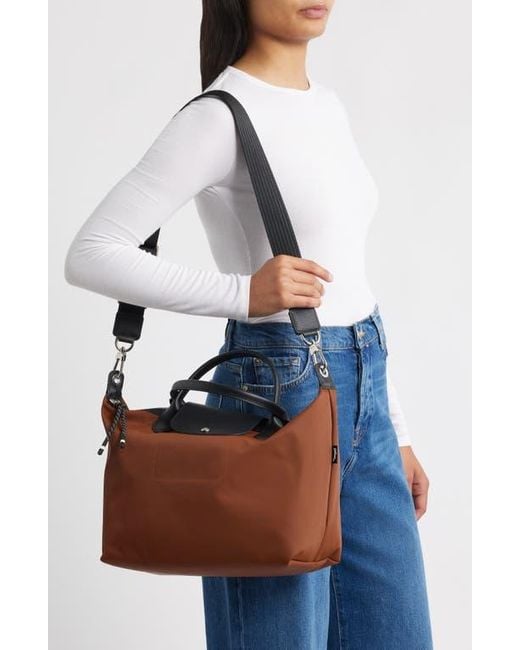Longchamp Brown Large Le Pliage Energy Recycled Canvas Hobo Bag