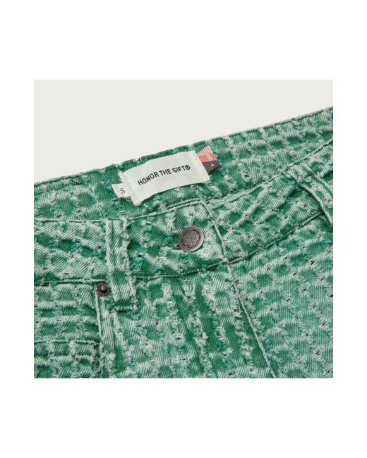 Honor The Gift Green Embossed Jeans