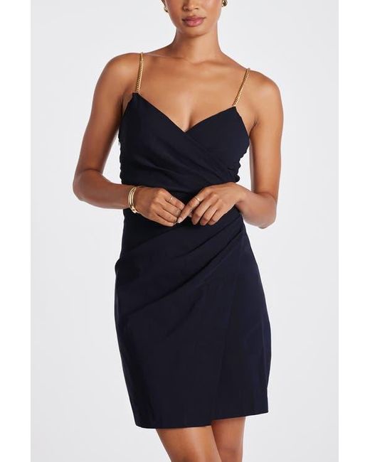 Bishop + Young Blue Malone Faux Wrap Dress
