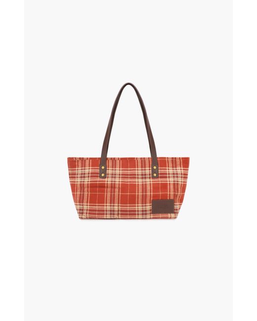 Oddli Red Mini Plaid Bag