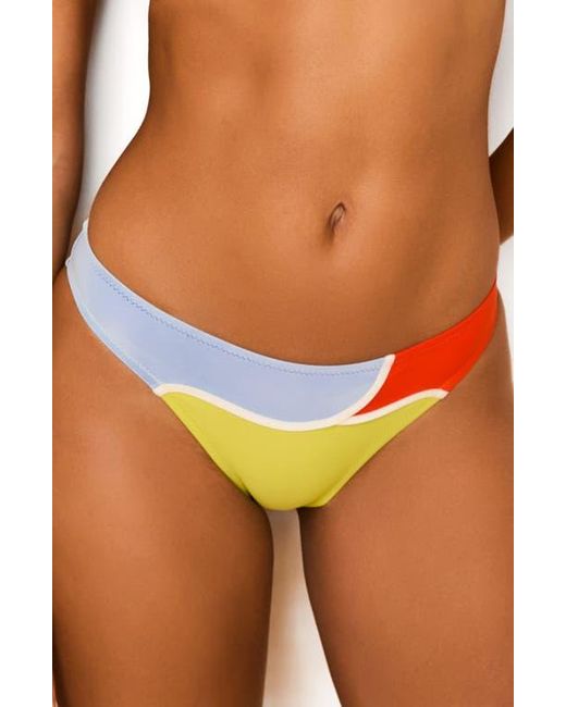 Solid & Striped Blue Teagan Colorblock Bikini Bottoms