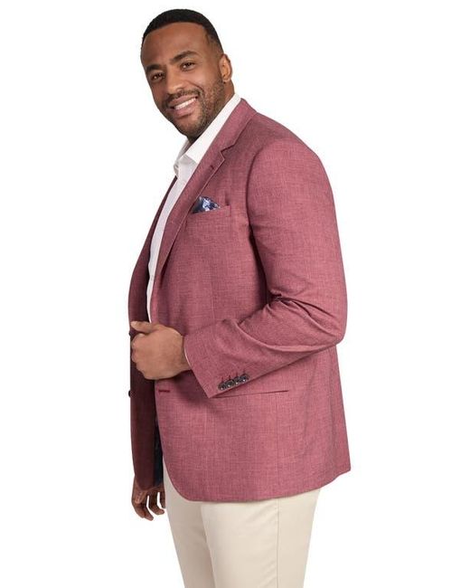 Johnny Bigg Red Blake Regular Fit Slub Stretch Sport Coat for men